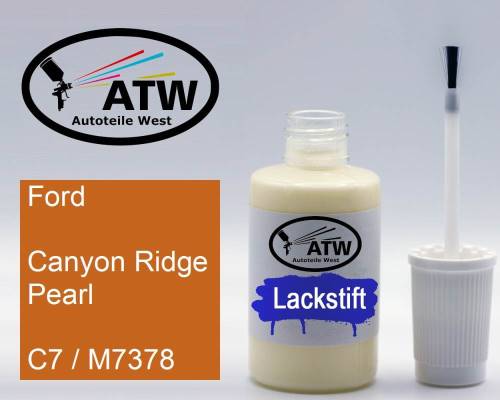 Ford, Canyon Ridge Pearl, C7 / M7378: 20ml Lackstift, von ATW Autoteile West.